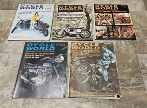 Lote de 5 revistas de motocicletas Cycle World 1968 vintage Honda Yamaha BMW Triumph - Imagen 1 de 7