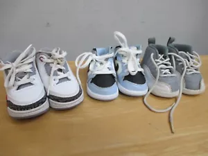 3 Pairs of Baby Jordan Nike Shoes All Size 4C - Picture 1 of 20