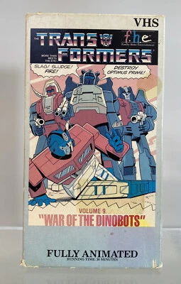 Vintage 1985 Transformers War Of The Dinobots Volume 9 VHS FHE Grimlock Optimus - Image 1 of 4