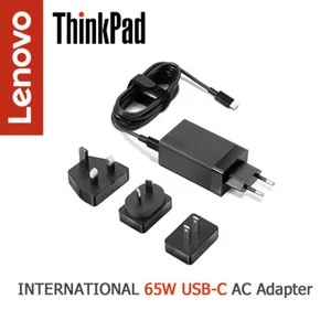 Lenovo ThinkPad 65W USB-C International Travel AC Power Adapter 40AW0065WW - Picture 1 of 7