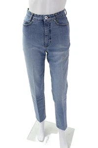 Cambio Womens High Waisted Light Wash Straight Leg Jeans Blue Size 6 - Picture 1 of 8