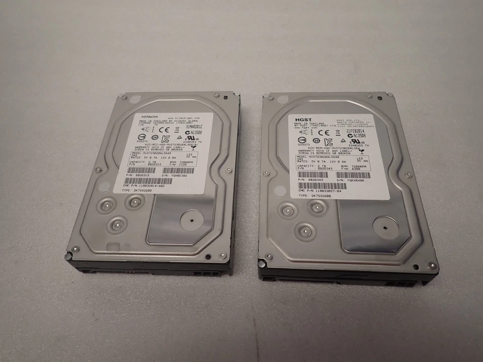 Лот (2) HUS723020ALS640 2 ТБ 6G 7.2K LFF 3,5'' SAS HDD - Изображение 1 из 1