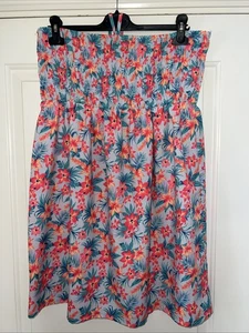 Ladies Blue/Multi Floral, Lightweight, Sleeveless Dress Size 14/16 (L) - Picture 1 of 8