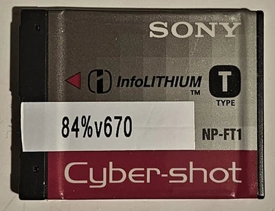 Sony Akku NP-FT1 84% von 670mAh gemessen - Bild 1 von 3