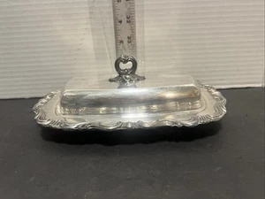 Antique F.B. Rogers Silver Co. 1959 Butter Serving Dish w/lid - Picture 1 of 12