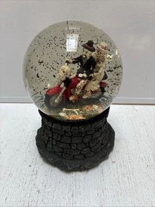 Scheletro Cavaliere Coppia Halloween Moto Motocicletta Acqua Globo Musicale - Foto 1 di 7