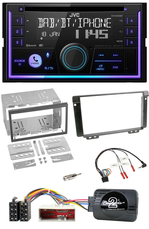 JVC Lenkrad USB 2DIN DAB Bluetooth CD Autoradio für Land Rover Freelander 2004-2 - Bild 1 von 4