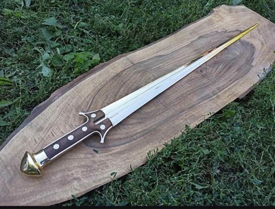 Espada vikinga de acero al carbono forjada a mano espada medieval afilada lista para la batalla + funda Foto 1 de 4