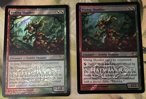Vexing Shusher MTG Shadowmoor Promo Error Card Foil Printing Line Collectible - Picture 1 of 7