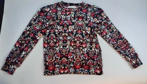 Loft Langarm Blumenmuster Velours Damen Top Größe Small - Bild 1 von 15