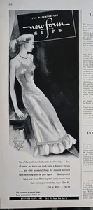 1948 Women's Newform slips Nylon Fagotted Seams vintage Fashion Art ad - Picture 1 of 1