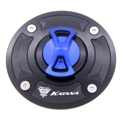 Cubierta de tapa de tanque de combustible de gasolina para motocicleta sin llave para Suzuki KATANA 600 750 1998-2001 Foto 1 de 4