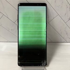 Cracked Screen LCD + Back Samsung Galaxy Note8 SM-N950U 64GB Black Verizon #JG