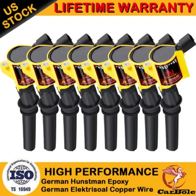 Set Of 8 DG508 Ignition Coils For Mercury Mountaineer Grand Marquis V8 2000-2004 - Image 1 of 4