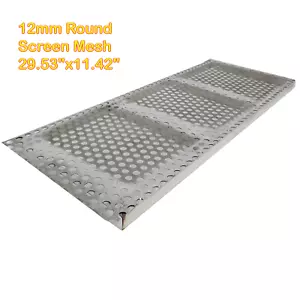 "Hochwertiges 12 mm Rundloch Edelstahl Vibrationsschirm Netz 29,53""x11,42"" - Bild 1 von 8