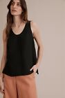 NWT Country Road Organically Grown French Linen Tank Top Green Black 8 10 12 14