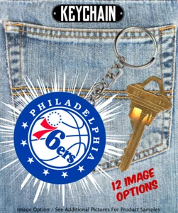 Philadelphia 76ers - Keychain - Choose From 12 Designs - Picture 1 of 15