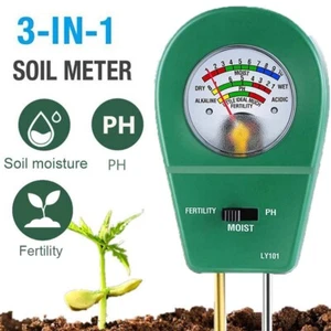 Soil Moisture Meter 3 in 1 PH Tester Garden Lawn Plants Care Soil Testing Kit UK - Picture 1 of 11