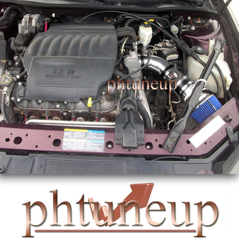 黑色蓝色 2006 - 2009 雪佛兰 MONTE CARLO IMPALA 5.3 5.3L V8 空气输入套件 — 第 1/1 张图片