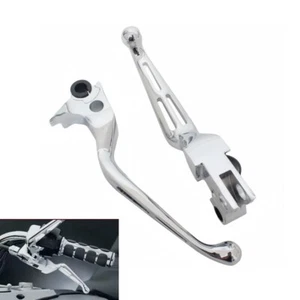 Motorcycle Brake Clutch Lever Set For Harley Touring Street Electra Glide Chrome - Picture 1 of 5