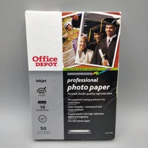 Office Depot professionelles Fotopapier (4" x 6", brillanter Glanz, 50 Blatt) - Bild 1 von 7