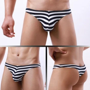 Men's Low Rise Bikini Thong G-string Briefs Tanga Underwear Swimwear Lingerie - Picture 1 of 17