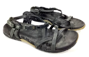Merrell San Remo Black Size 8 Women's Strappy Leather Sandals Hiking Walking - Picture 1 of 11