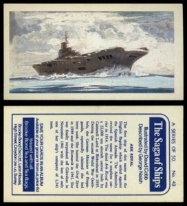 Ark Royal #43 The Saga Of Ships 1970 Tea Card - Picture 1 of 1