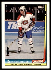1991-92 Topps Team Scoring Leaders Russ Courtnall Montreal Canadiens #18