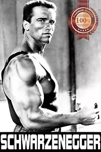 ARNOLD SCHWARZENEGGER COMMANDO PHOTO B&W ORIGINAL MOVIE PRINT PREMIUM POSTER - Picture 1 of 6