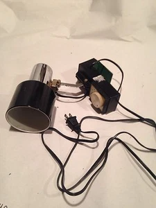 Vintage Industrial Chrome Metal Shade Black Light Retro Old Fixture Steam Punk - Picture 1 of 8