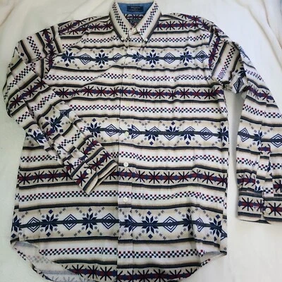 Camisa de Franela Chaps Ralph Lauren Para Hombre M Azteca Invierno Occidental Abotonada Informal Foto 1 de 4