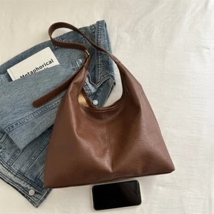Soft Solid Crossbody Bag High-capacity Lady Handbag Casual Tote Bag - Picture 1 of 10