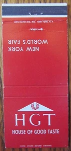1964-65 Feria Mundial de la Ciudad de Nueva York: Casa del Buen Gusto (portada de matchbook) -K2 - Imagen 1 de 1
