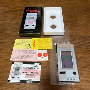 Rare Game Watch Spitball Sparky LCD Retro with Box & Manual, Working Used - Picture 1 of 18