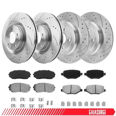 Front & Rear Brake Rotors + Brake Pads Kit for 2011-2014 Ford Edge Lincoln MKX Foto 1 de 4