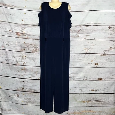 Mono de una pieza The Limited nuevo con etiquetas talla 3X azul marino hombro frío Foto 1 de 4