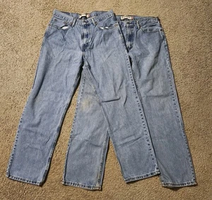 2 Stück Herren Jeans Levis Stonewashed Denim Blau 33/32 505 Straight 550 Relaxed - Bild 1 von 12