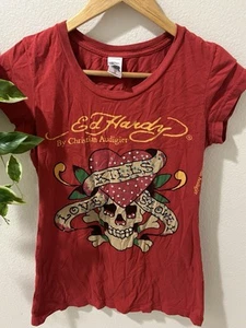 Vintage Ed Hardy By ChristianAudigier Y2K Love kill Slowly Size small - Picture 1 of 9