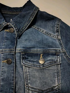 Chaqueta vaquera Lee Riders índigo elástica para mujer XS botón delantero nueva con etiquetas - Imagen 1 de 12