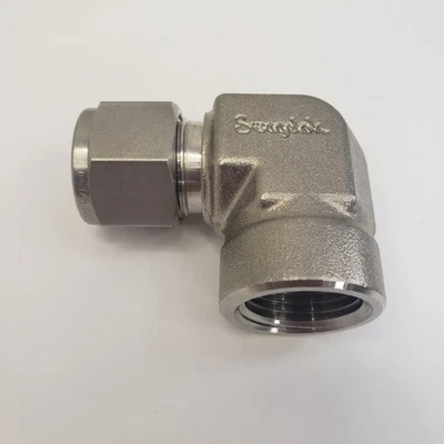 Swagelok Stainless Steel 1/2 in. x 1/2 in. Female Elbow SS-810-8-8 - Image 1 of 4