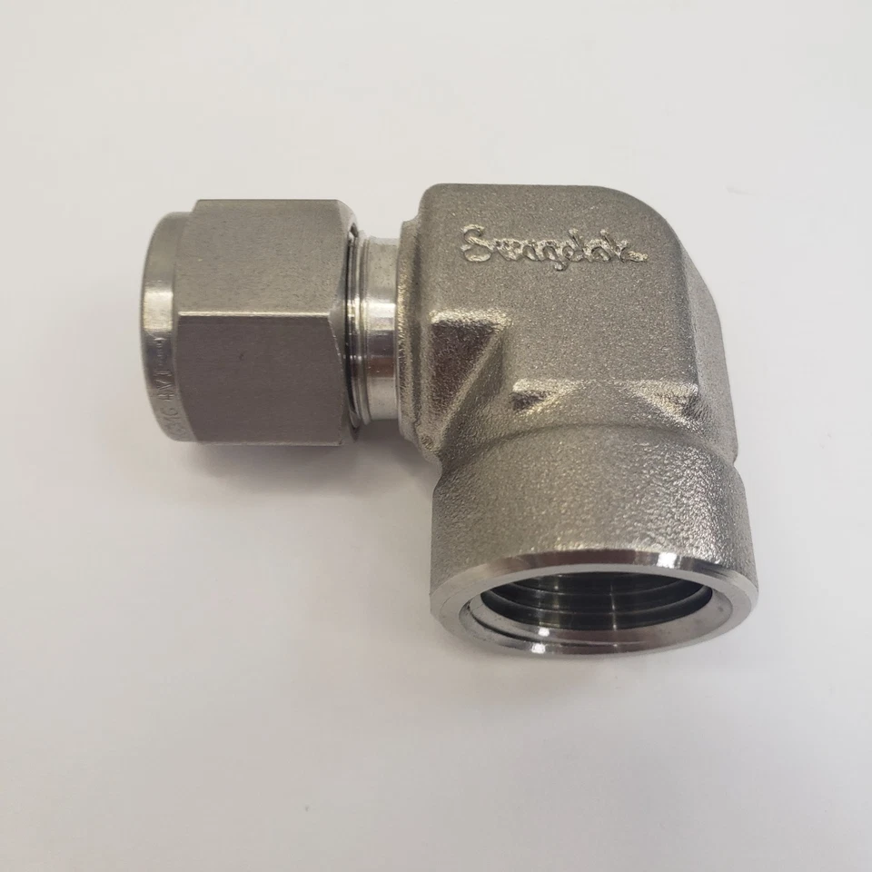 Swagelok Stainless Steel 1/2 in. x 1/2 in. Female Elbow SS-810-8-8 - Image 1 of 4
