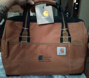 "Carhartt" Tool Bag, 14 Inch, Brown, Black Trim, Poly Exterior, Internal Metal - Picture 1 of 8