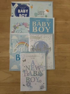 GRUSSKARTE GEBURT BABY JUNGE - 7 DESIGNS ZUR AUSWAHL - SIEHE ANDERES ANGEBOT - Bild 1 von 22