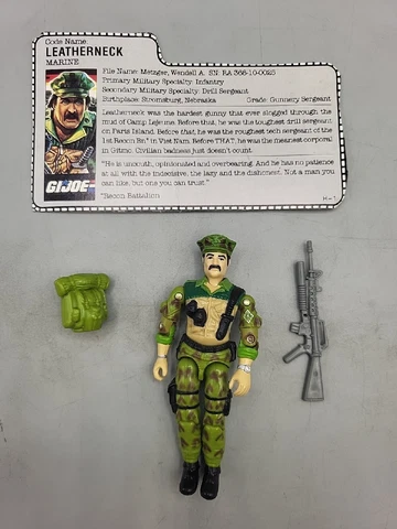 GI JOE Leatherneck Marine Complete with File Card 1986 Cover