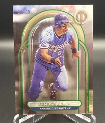GEORGE BRETT 2024 Topps Tribute Green Parallel Base Card # 21/99 KC ROYALS - Image 1 of 4