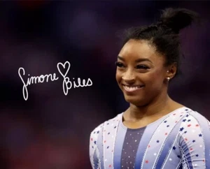 SIMONE BILES (AMERICAN GYMNAST) REPRINT PHOTO OLYMPICS 2024 GOLD A4 SIZE 8"X11" - Picture 1 of 1