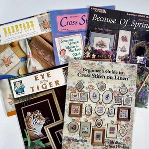 Cross Stitch Inc Leisure Arts Jill Oxton Pattern Book Leaflets 5x Good Condition - Picture 1 of 11
