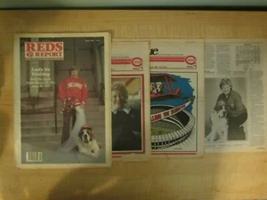 1989 1985 Reds Report / Vue Newspaper Lot of 3 Marge Schott and Schottzie - Picture 1 of 12