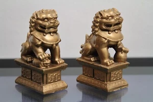 NEW Pair of Chinese Feng shui Fu/Foo Dogs Statue, (Size : 7x4.5x10cm) - Picture 1 of 9